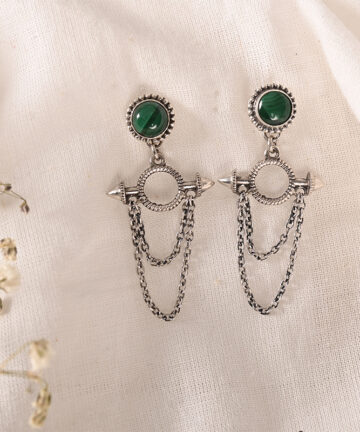 Malachite Astra 2 in 1 earring