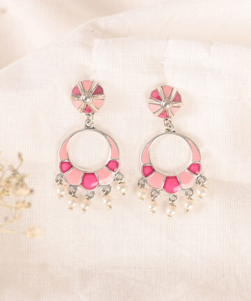 Pink Affair 2 in 1 chandbali