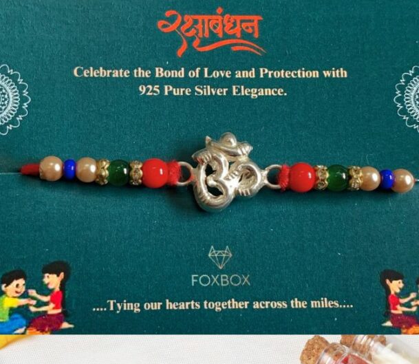 OM Silver Rakhi