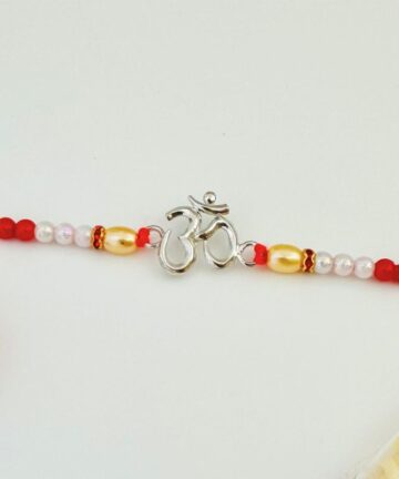 Chandra OM Silver Rakhi