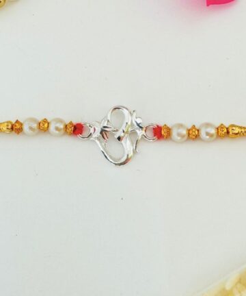 Om Star Silver Rakhi
