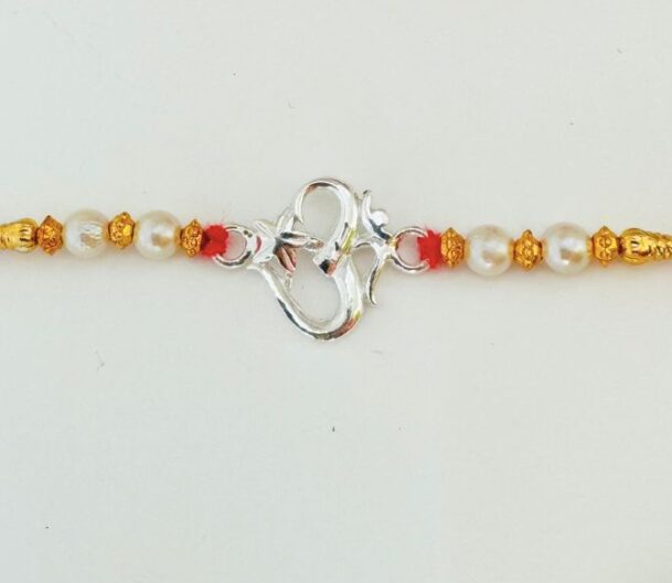Om Star Silver Rakhi
