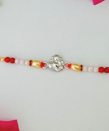 Ganesha Silver Rakhi