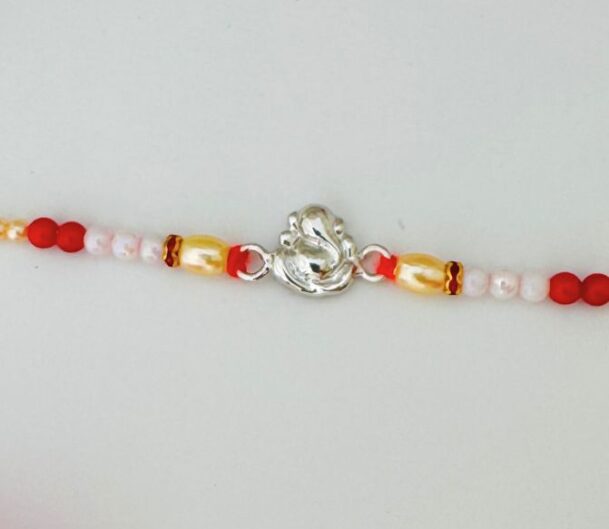 Ganesha Silver Rakhi
