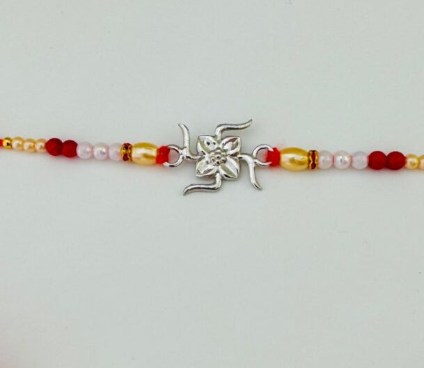 Swastik Silver Rakhi