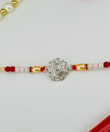 Om Mandala Silver Rakhi