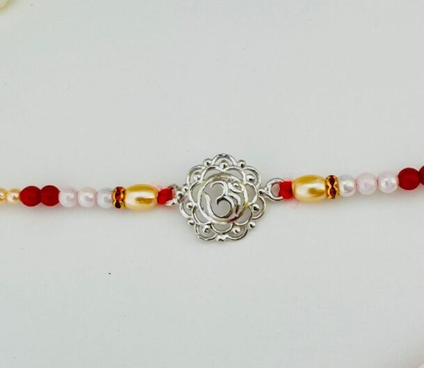 Om Mandala Silver Rakhi