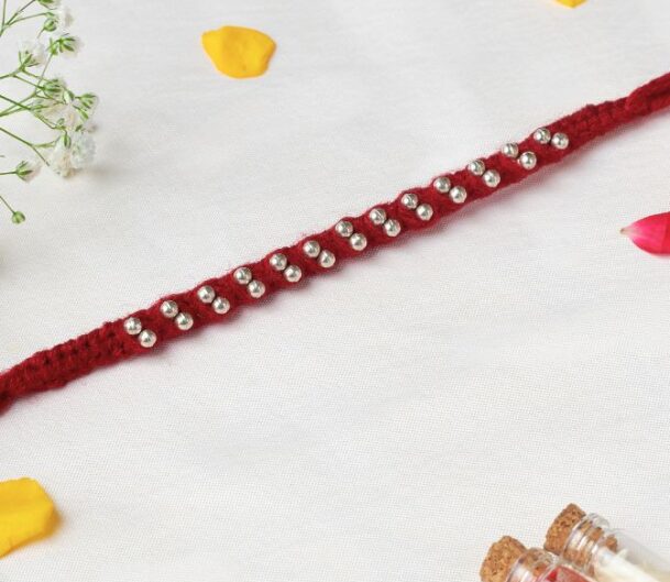 Rakshamoli 26 Silver Beads
