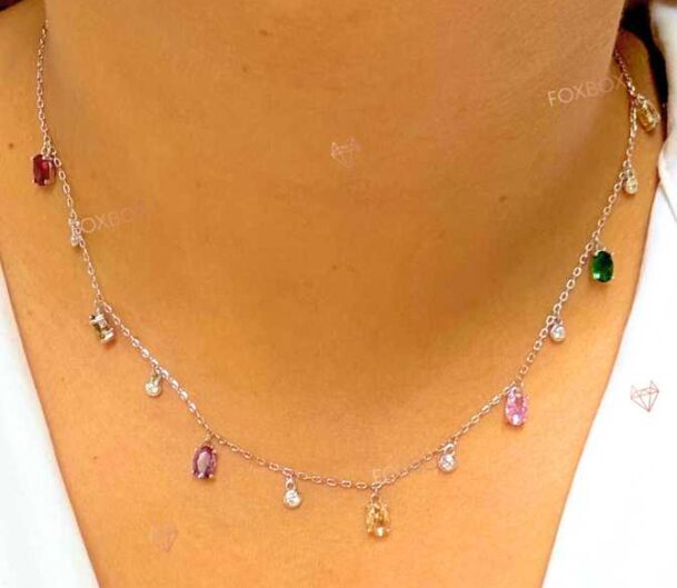 Multicolor stone necklace 1